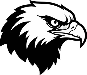 Elegant Line Art Eagle Head Vector for Branding and Tattoos