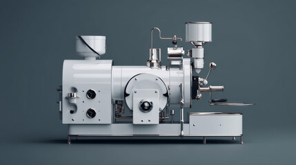 Fototapeta premium High-quality coffee roasting machine in a modern, sleek design ready for use.