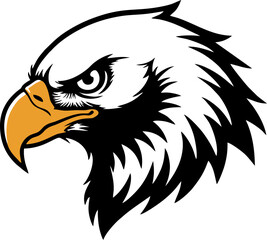 Front-facing eagle with even line weight and centered composition