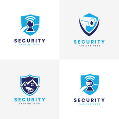 CCTV Home security logo design bundle creative collection shield camera key house