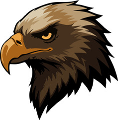 Futuristic vector eagle head, clean edges, cyberpunk-inspired