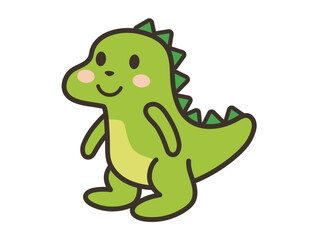 かわいい笑顔の恐竜のイラスト