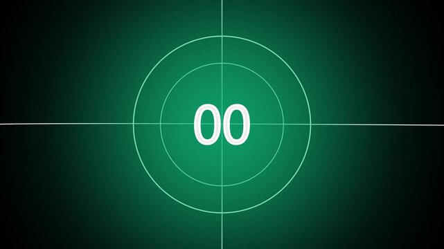 countdown on the target, old movie countdown. 4k video