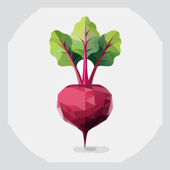 Perfect Vector Illustration of Beetroot — Fresh Organic Vegetable Icon for Food and Healthy Design