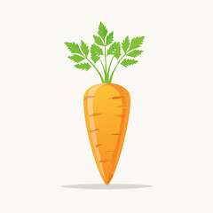 Perfect Vector Illustration of Carrot — Fresh Vegetable Icon for Food, Health, and Organic Design Themes