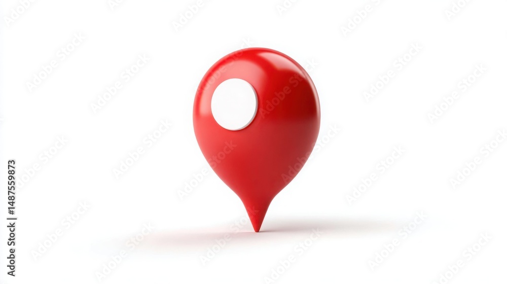 Poster a red pin on a white background symbolizing map change reactivity and the ability to adjust quickly 
