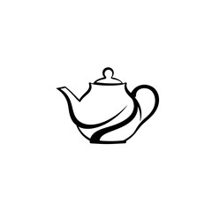 Teapot Illustration: Simple and elegant teapot line art.
