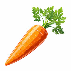 Perfect Vector Illustration of Carrot — Fresh Vegetable Icon for Food, Health, and Organic Design Themes