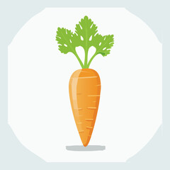 Perfect Vector Illustration of Carrot — Fresh Vegetable Icon for Food, Health, and Organic Design Themes