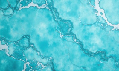 Abstract turquoise marble patterns with white veins, creating a serene and calming effect.