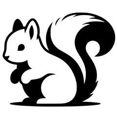 Silhouette of a baby squirrel