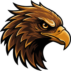 Obraz premium Eagle head with curved lines suggesting motion, stylized vector