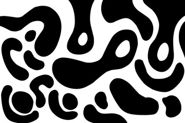 Black and white ink splash. Seamless Black and White Cow Print Pattern Vector. Cow texture repeated design background pattern backdrop wallpaper. Vector image illustration seamless