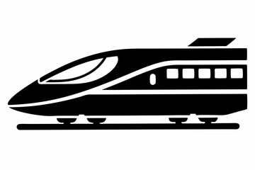 japanes bullet train  silhouette vector