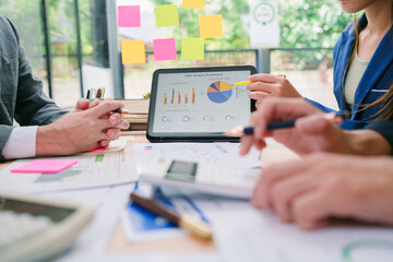 Collaborative team meeting at office brainstorming ideas modern workspace creative environment professional viewpoint