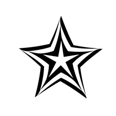 Obraz premium Shining Bright: A striking, minimalist illustration of a five-pointed star.