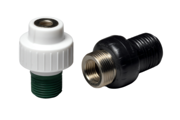 Plumbing connectors, white isolate background