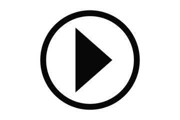 play button icon isolated on white background.