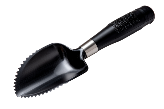 Garden hand trowel, white isolate background