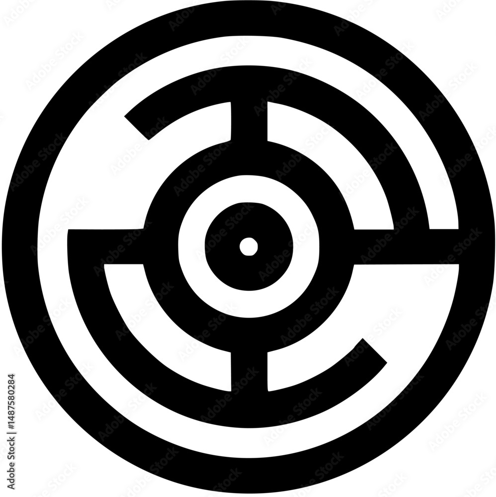 Poster circular maze a symbol of complexity