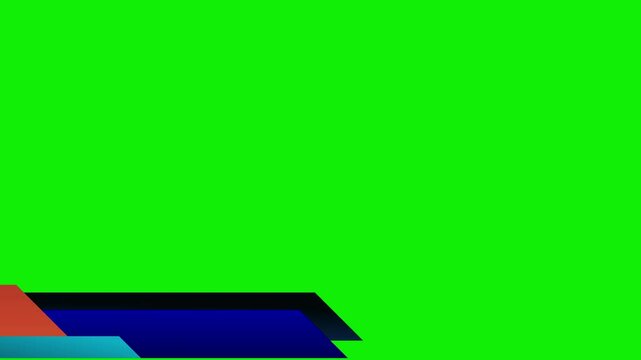 2d lower thirds animation blank text label green screen 4k
