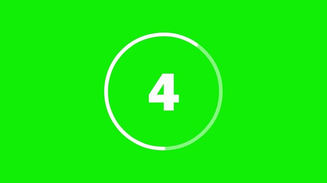 Loading  Circle progress bar animation green screen background 4k