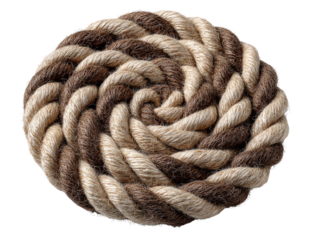 Rope spiral, white isolate background.