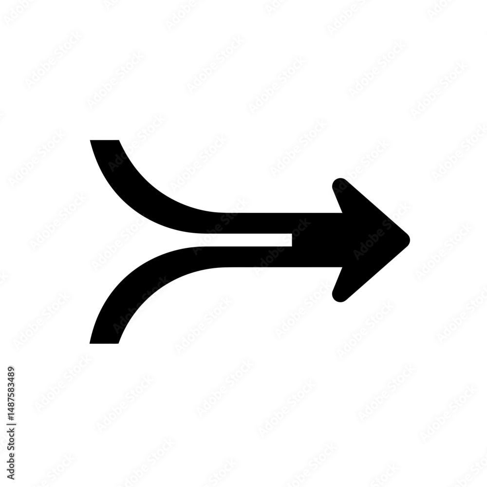Poster converging path: a visual representation of strategic synergy. two distinct paths merge seamlessly i
