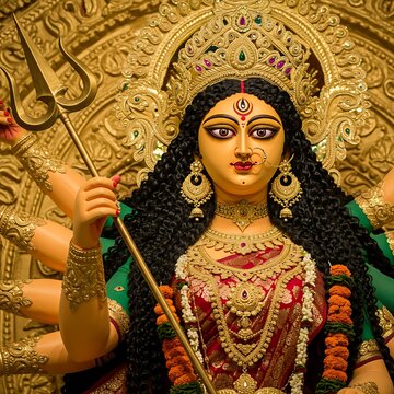 A Majestic Depiction of Goddess Durga
