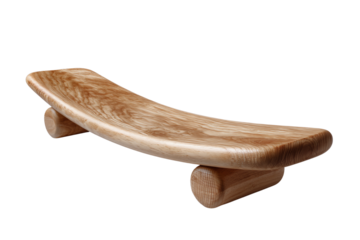 Wooden balance board, white isolate background