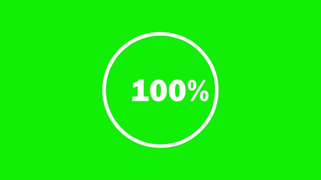 Loading  Circle progress bar animation green screen background 4k