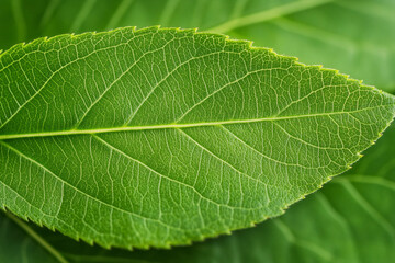 Obraz premium Detailed observation of leaf veins showcasing intricate patterns and textures in natural light