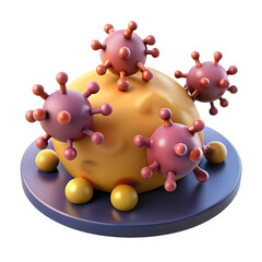 3d render of a molecule