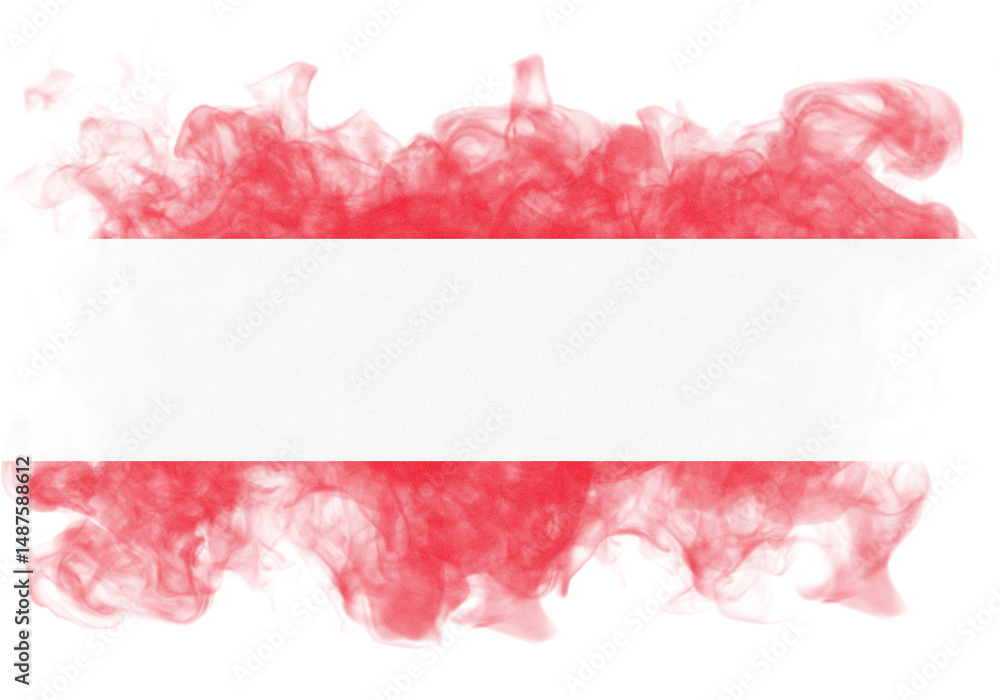 Poster distressed and artistic representation of the austrian flag with textural elements against a black b