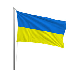 flag of Ukraine on white background