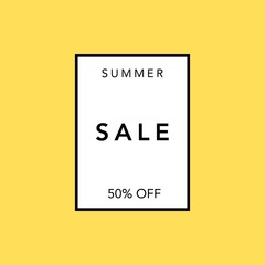 50% Off Summer Sale. Instagram Post Size.