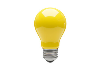 Bright Yellow Lightbulb Idea Innovation Solution Concept Transparent Background