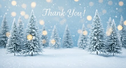 Winter Wonderland Thank You Card Scene
