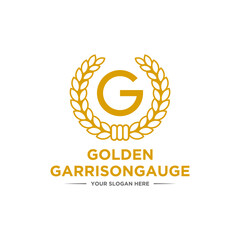 Fototapeta premium laurel badge logo, perfect for award competition logo design