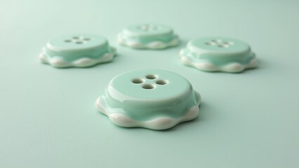 Green button design display