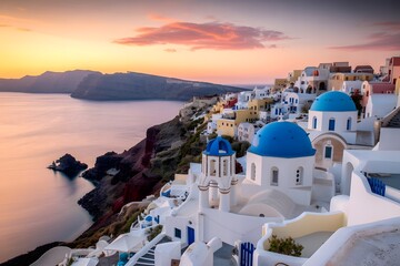 oia village at sunset