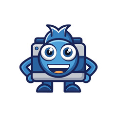 Fototapeta premium Flat and Minimal Camera objective icon vector illustration isolated on white background