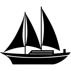 Fototapeta premium sailing ship isolated on white