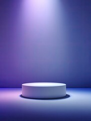 Cylindrical Pedestal:  Purple Gradient, Minimalist Display