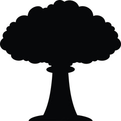 tree silhouette isolated on white