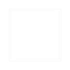 White thin line square frame element..