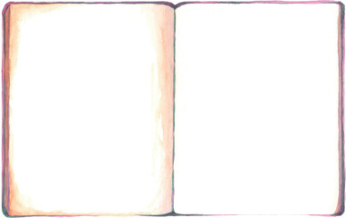 Obraz premium Illustration of an open notebook