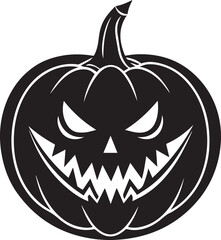 Fototapeta premium halloween pumpkin silhouette vector icon, halloween pumpkin clipart, pumpkin illustration