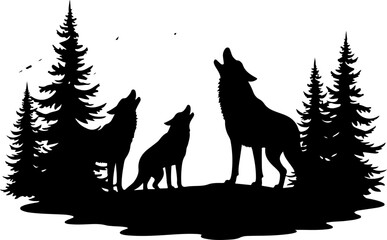 Naklejka premium African Animal Silhouettes Collection