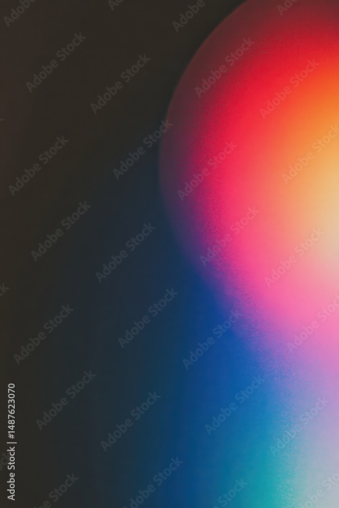 Aufkleber colorful abstract gradient blur with a soft light transition across a dark background